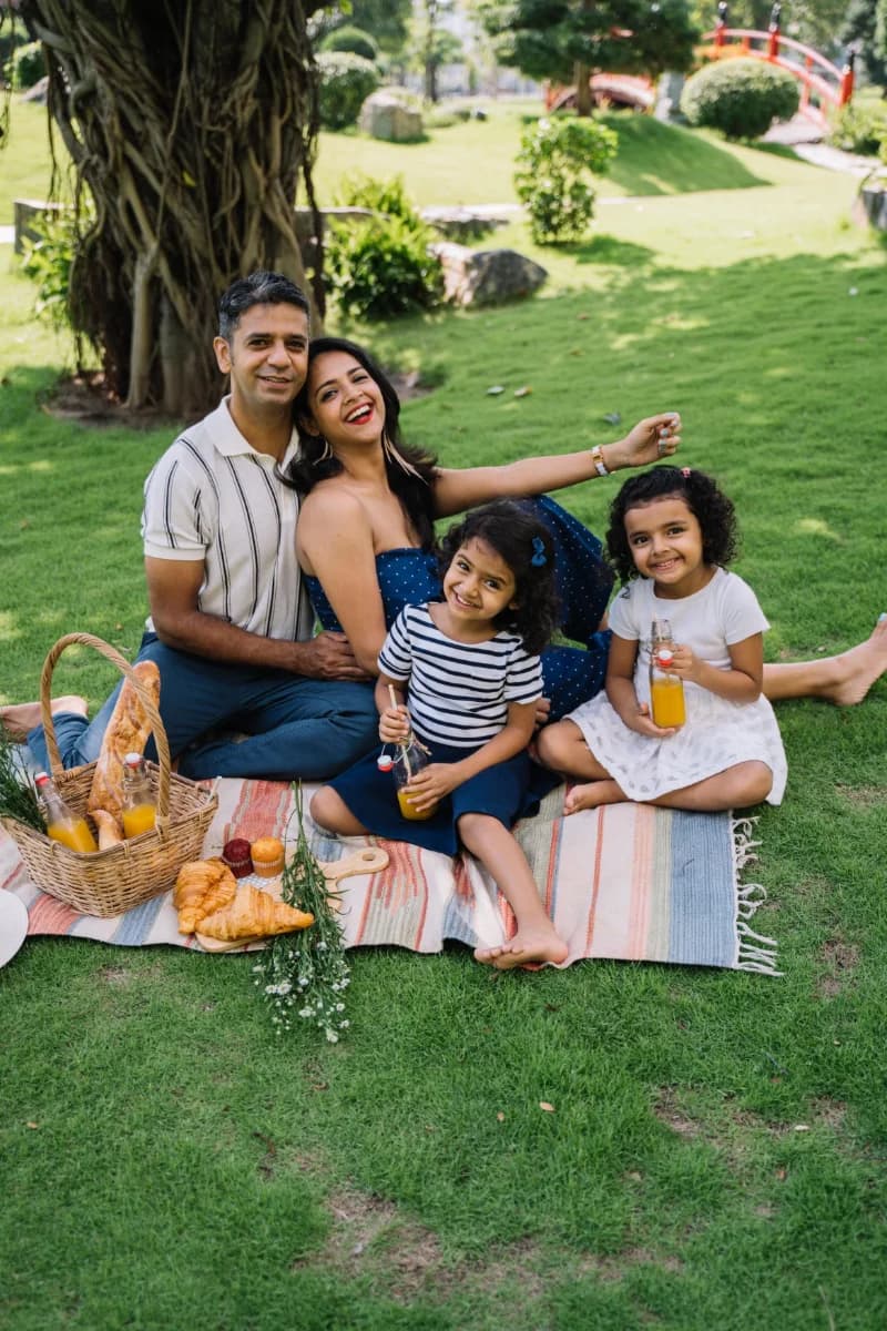Family sharing a warm, candid moment together
